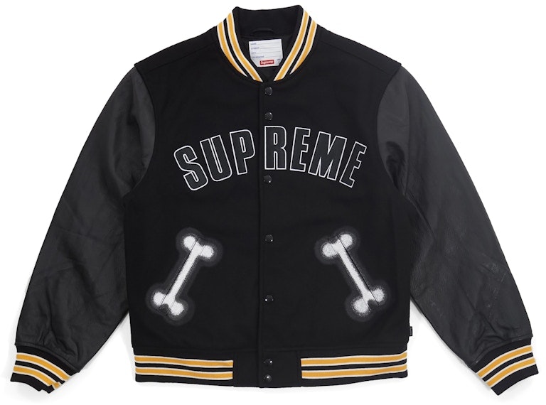 supreme-bone-varsity-jacket-black