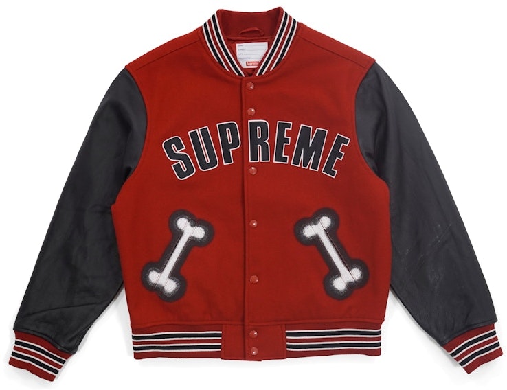 supreme-bone-varsity-jacket-red