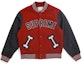 Buy 至尊骨紅色棒球夾克