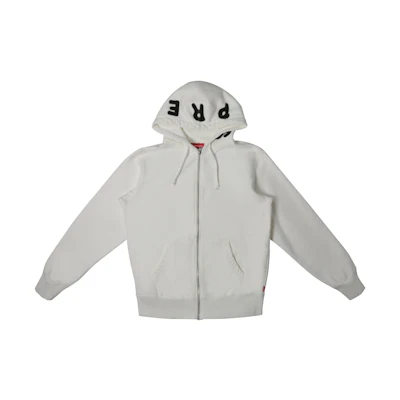 Supreme Bone Zip Up Sweatshirt White