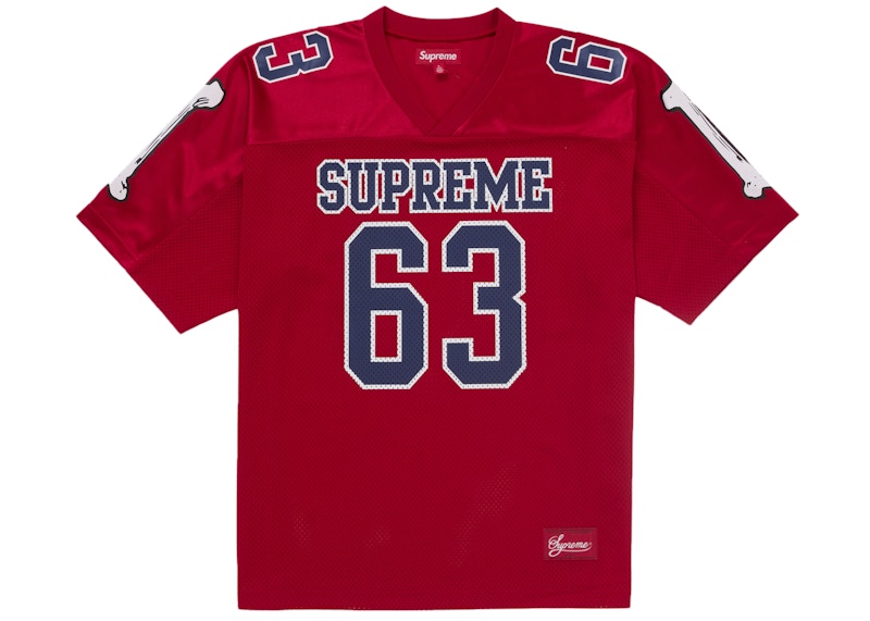 Buy シュプリーム ボーンズ フットボールジャージ レッド