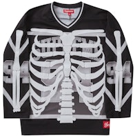 Supreme Bones Hockey Jersey Black Supreme Bones Hockey Jersey Black
