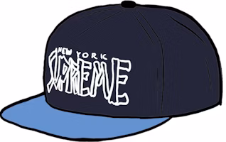 Supreme Bones Logo 5-Panel Navy Supreme Bones Logo 5-Panel Navy