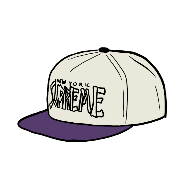 Supreme Bones Logo 5-Panel White