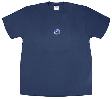 Supreme Bottle Cap Tee Navy Buy Supreme Bottle Cap Tee Navy