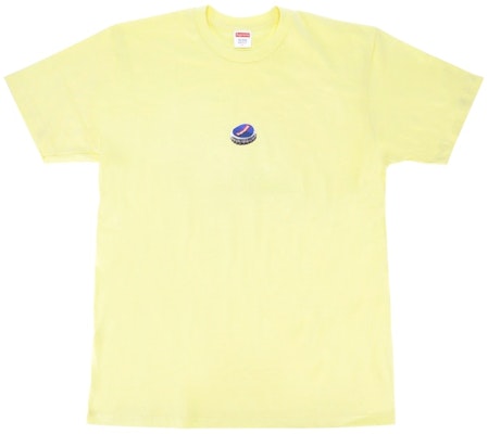 Supreme Bottle Cap Tee Pale Yellow Buy Supreme Bottle Cap Tee Pale Yellow
