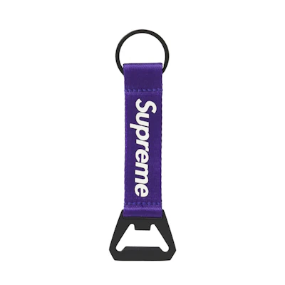 Supreme Bottle Opener Webbing Keychain Purple