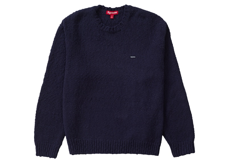 Buy Supreme Bouclé Small Box Sweater Navy - Novelship
