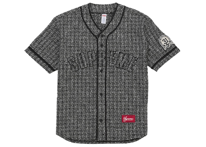 Supreme Boucle Baseball Jersey Black