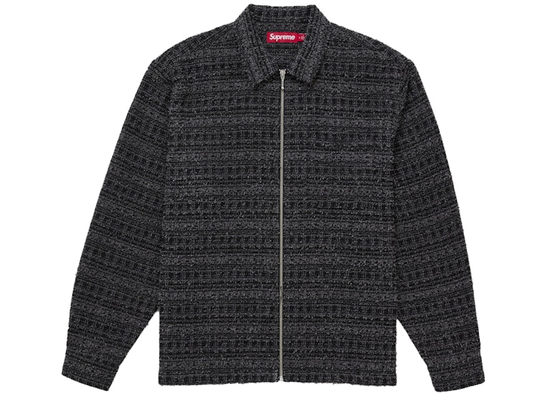 Supreme Boucle Zip Up Shirt (SS26) Black