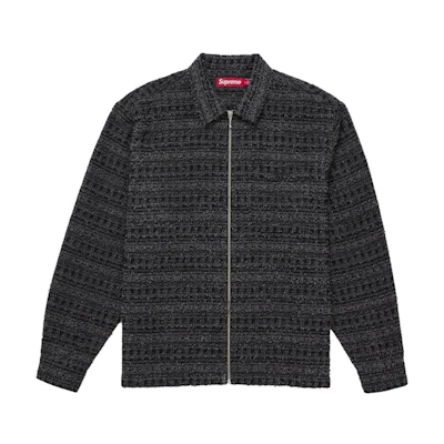 Supreme Boucle Zip Up Shirt (SS26) Black