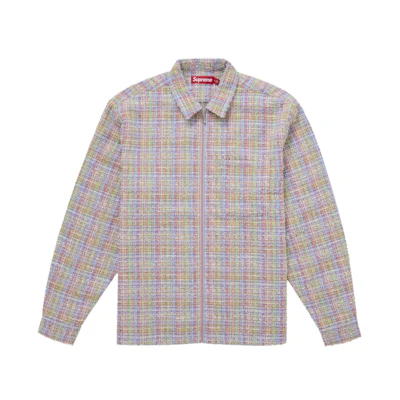Supreme Boucle Zip Up Shirt (SS26) Multicolor