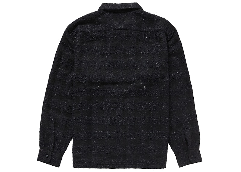 Supreme Boucle Zip Up Shirt Black 圖 2