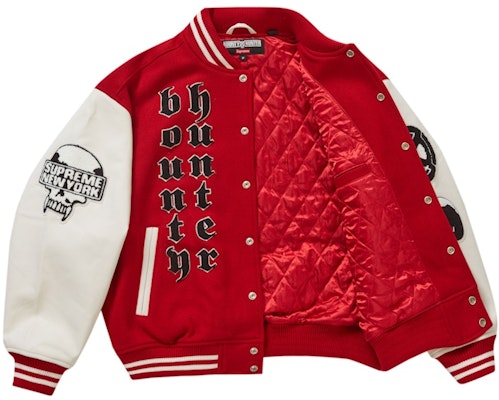 Supreme Bounty Hunter Varsity Jacket Red Order Supreme Bounty Hunter Varsity Jacket Red