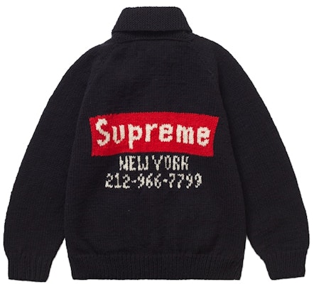 Supreme盒标考威干毛衣黑色 Buy Supreme盒标考威干毛衣黑色