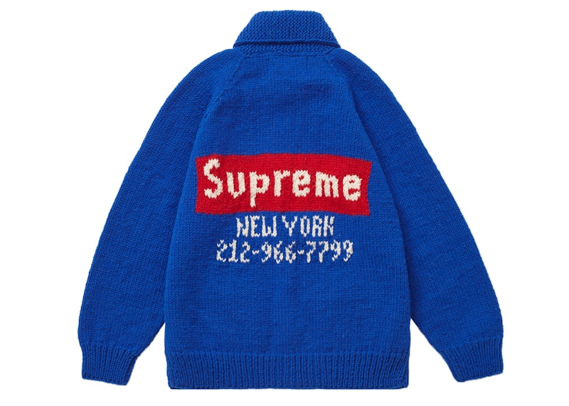 Buy Supreme 盒标哥威臣毛衣 皇家蓝
