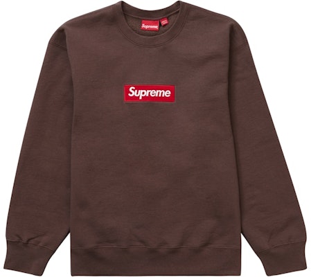 Supreme Box Logo Crewneck (FW22) Brown Buy Supreme Box Logo Crewneck (FW22) Brown