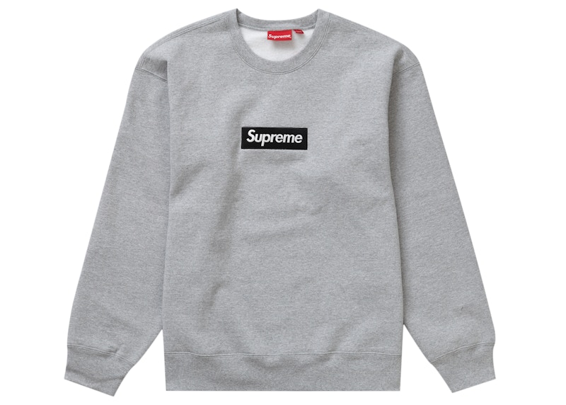 Buy Supreme 盒標長袖圓領衫 (FW22) 淡灰
