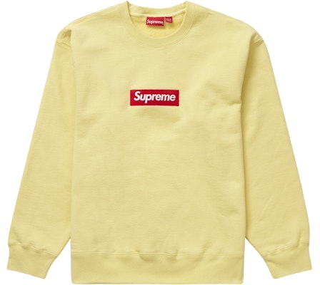 Supreme 盒標徽標圓領衫 (FW22) 淺黃色 Buy Supreme 盒標徽標圓領衫 (FW22) 淺黃色