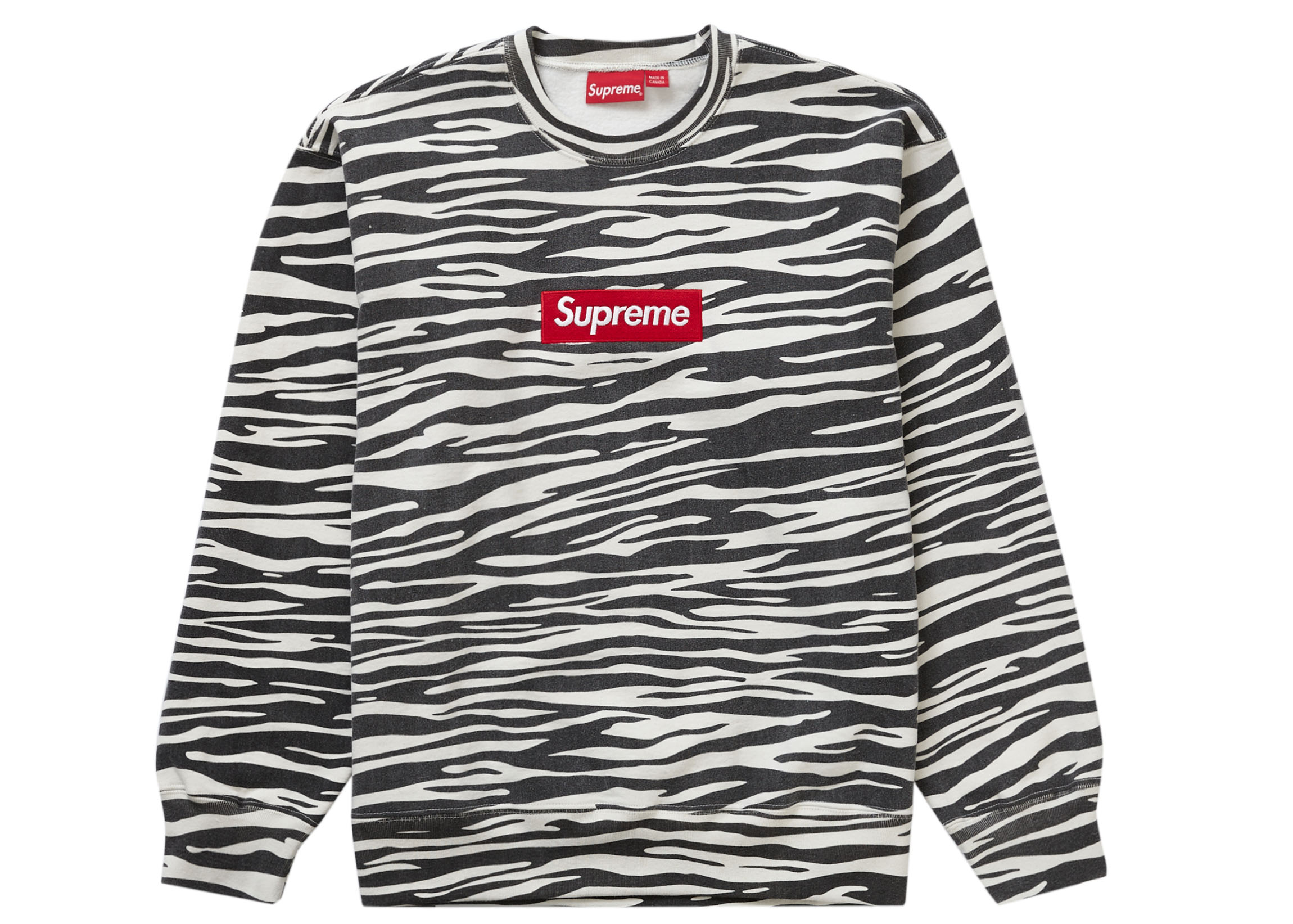 Supreme Box Logo Crewneck (FW22) Zebra - Novelship