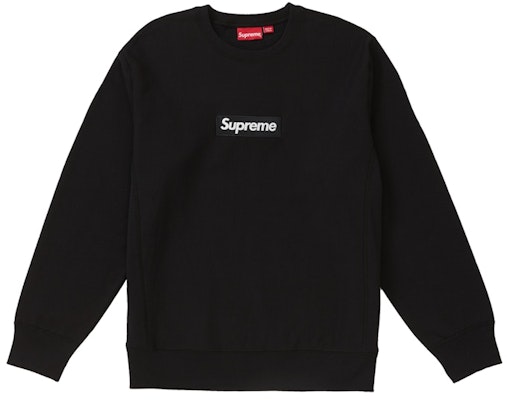 Supreme Box Logo Crewneck Sweatshirt Black Buy Supreme Box Logo Crewneck Sweatshirt Black