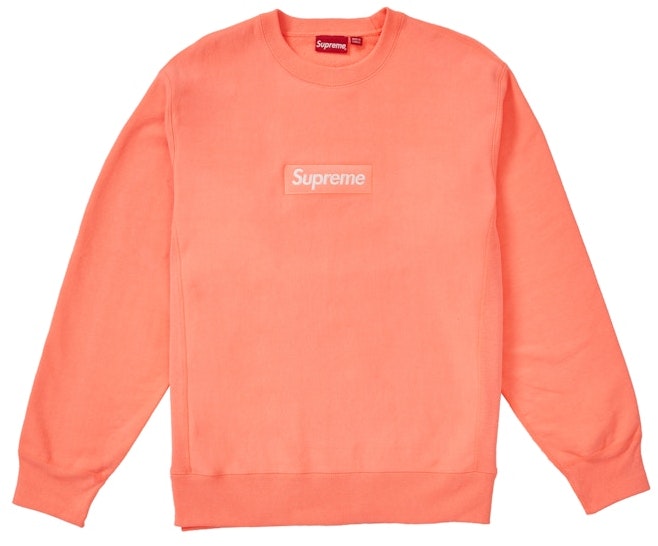 supreme-box-logo-crewneck-sweatshirt-bright-coral