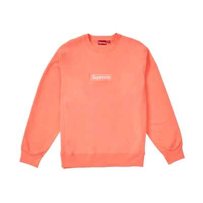 Supreme Box Logo Crewneck Sweatshirt Bright Coral
