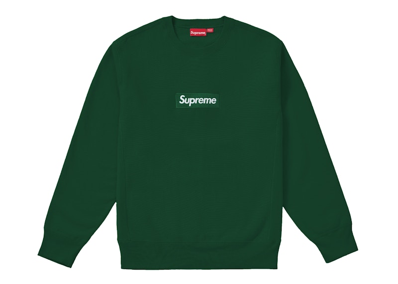 Supreme Box Logo Crewneck Sweatshirt Dark Green