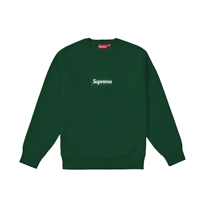 Supreme Box Logo Crewneck Sweatshirt Dark Green