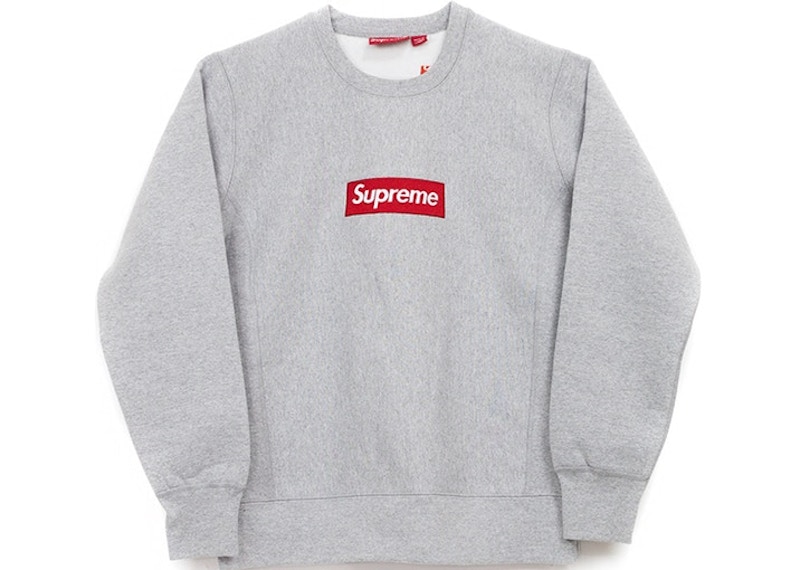 Supreme Box Logo Crewneck Sweatshirt Heather Grey