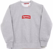 Supreme Box Logo Crewneck Sweatshirt Heather Grey Supreme Box Logo Crewneck Sweatshirt Heather Grey