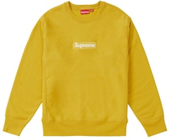Supreme Box Logo Crewneck Sweatshirt Mustard Supreme Box Logo Crewneck Sweatshirt Mustard