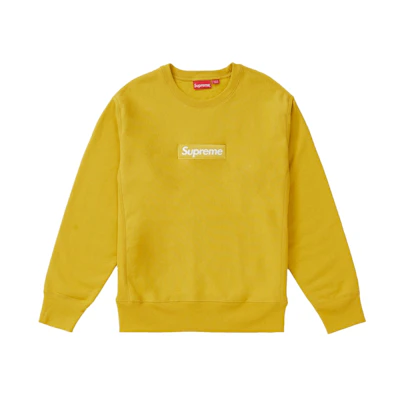 Supreme Box Logo Crewneck Sweatshirt Mustard