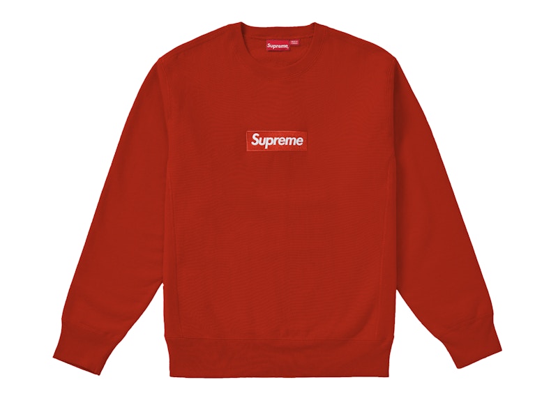 Supreme Box Logo Crewneck Sweatshirt Rust