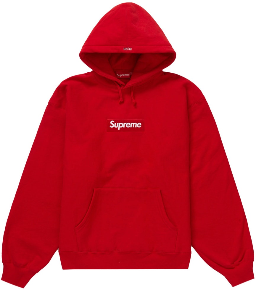 Red box 2025 logo hoodie