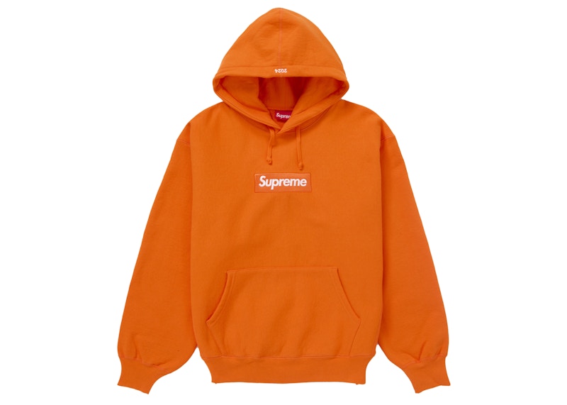Supreme Box Logo Hooded Sweatshirt (FW24) Dark Orange