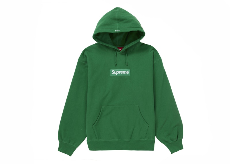 Supreme Box Logo Hooded Sweatshirt (FW24) Green