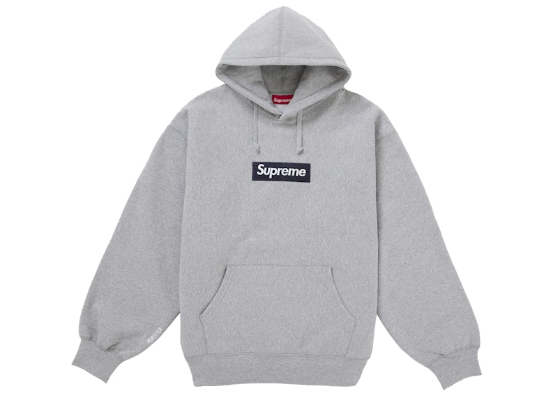 Buy Supreme盒标连帽卫衣 (FW25) 雾灰色