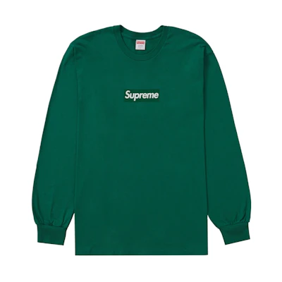 Supreme Box Logo LS Tee Light Pine