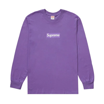 Supreme Box Logo LS Tee Purple