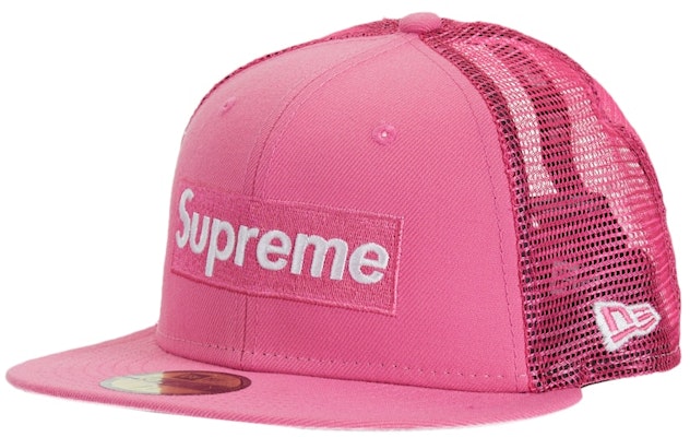 Supreme Box Logo Mesh Back New Era Pink Topi Buy Supreme Box Logo Mesh Back New Era Pink Topi