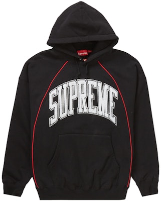 Supreme Boxy Piping Arc Hooded Black XL - トップス