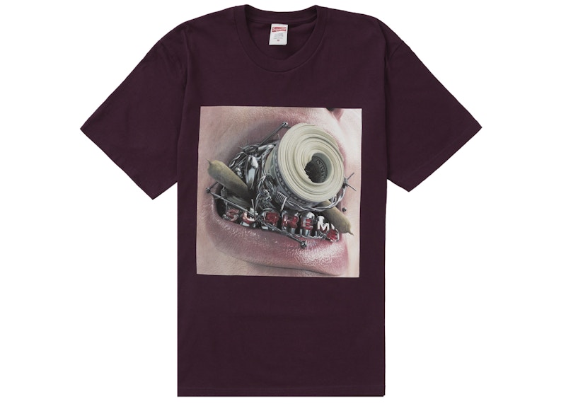 Supreme Braces Tee Eggplant