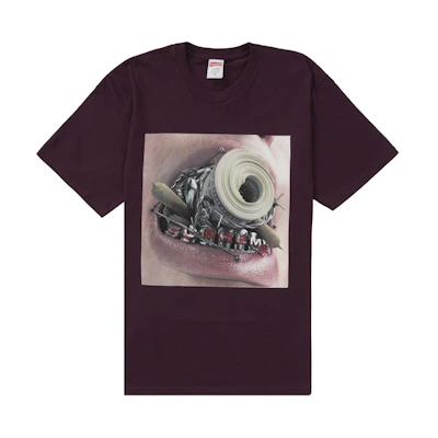 Supreme Braces Tee Eggplant