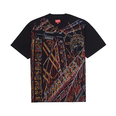 Supreme Bridge Embroidered S/S Top Black