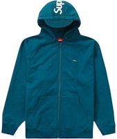 Supreme Brim Zip Up Hooded Sweatshirt Marine Blue