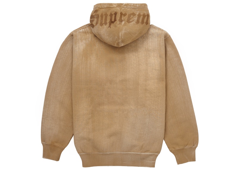 Supreme Brush Stroke Hooded Sweatshirt Dark Tan 圖 2