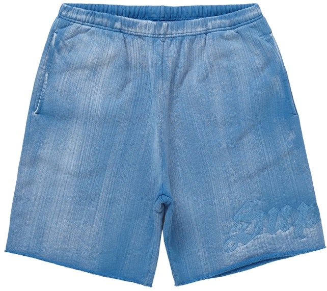 supreme-brush-stroke-sweatshort-pale-royal