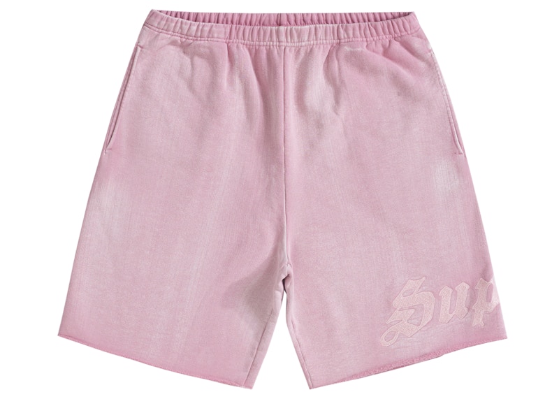 Supreme Brush Stroke Sweatshort Pink