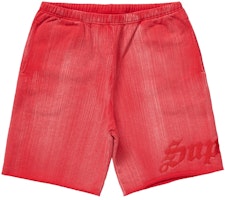 Supreme Brush Stroke Sweatshort Red